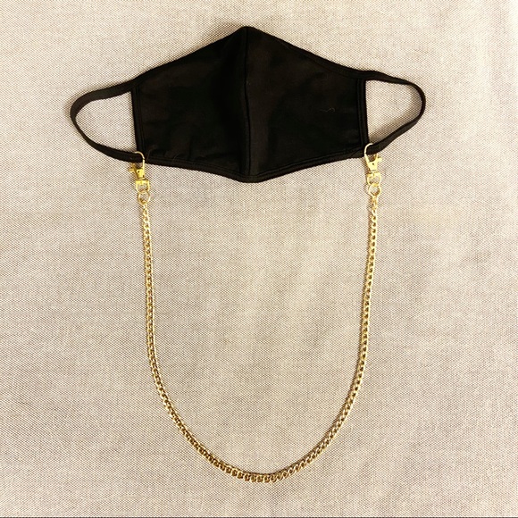 18k Gold Plated Curb Mask Chain - Picture 4 of 9